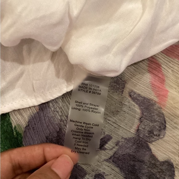 Soft Surroundings Pastel Floral Print Layered chiffon cottagecore maxi dress - Picture 11 of 14